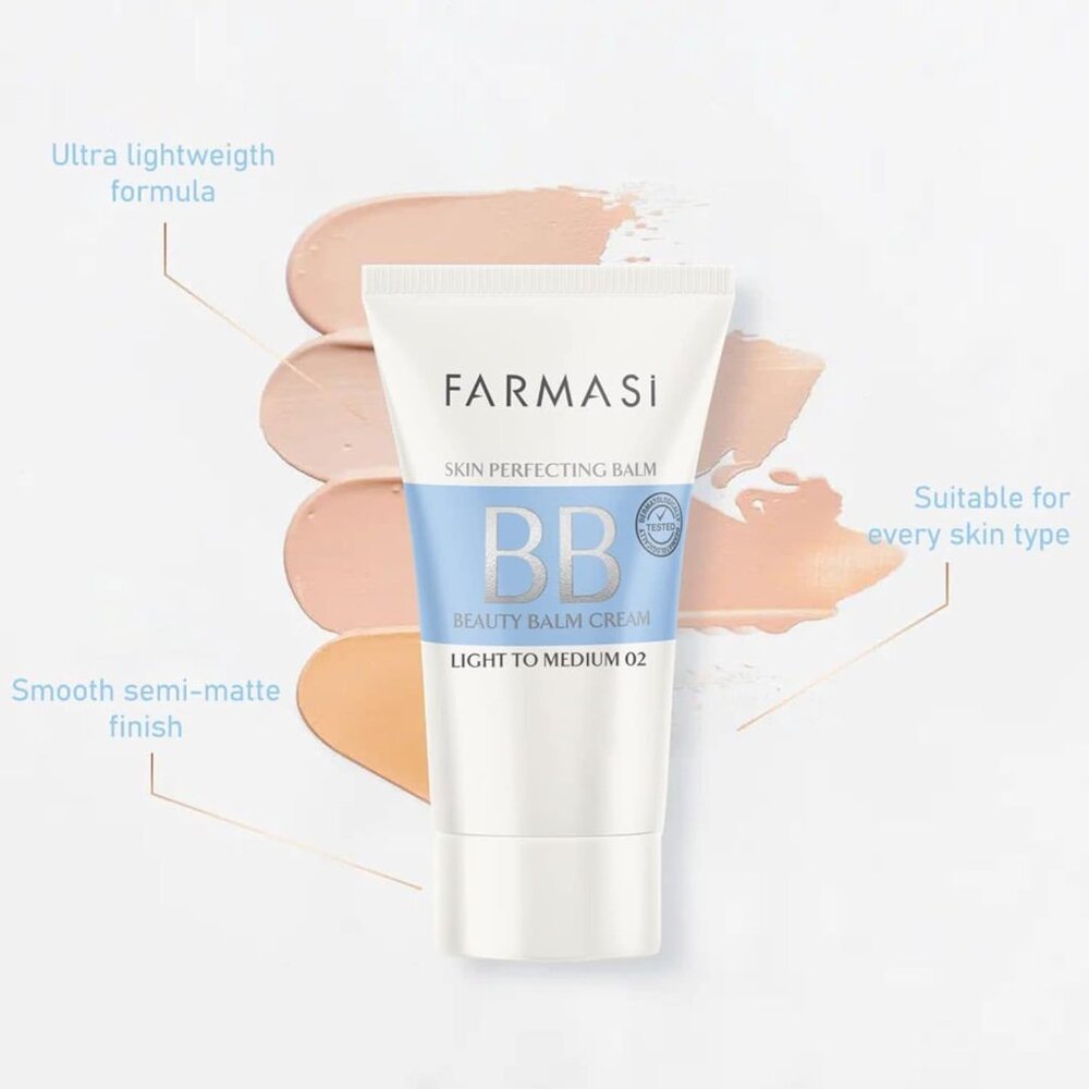 Farmasi Skin Perfecting Beauty Balm BB Cream Light to Medium 02